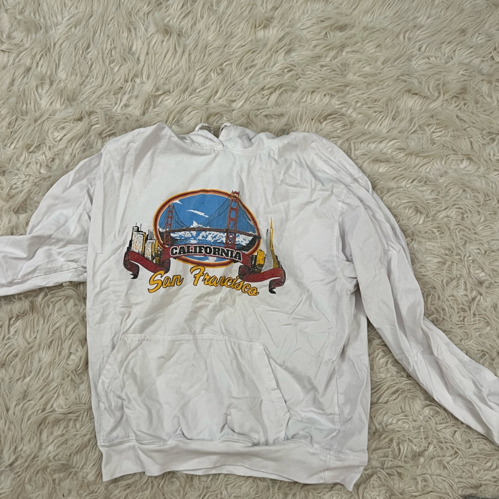 Lightweight White Hoodie